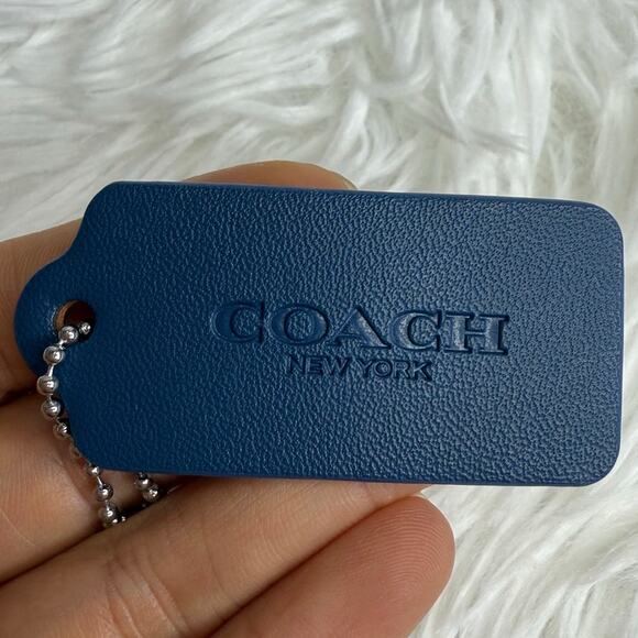 Coach Handbags - 2" COACH Blue Fob Bag Charm Hang tag Hangtag